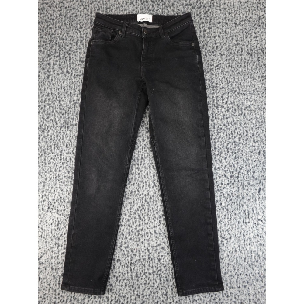 DU/ER Performance Denim Jeans Womens 24x28‎ Black Good Slim Fit WFFR2312